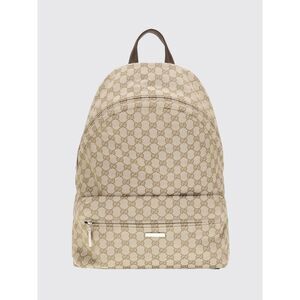 Gucci Men Gucci Gg Monogram Jacquard Fabric Backpack With Padded Straps